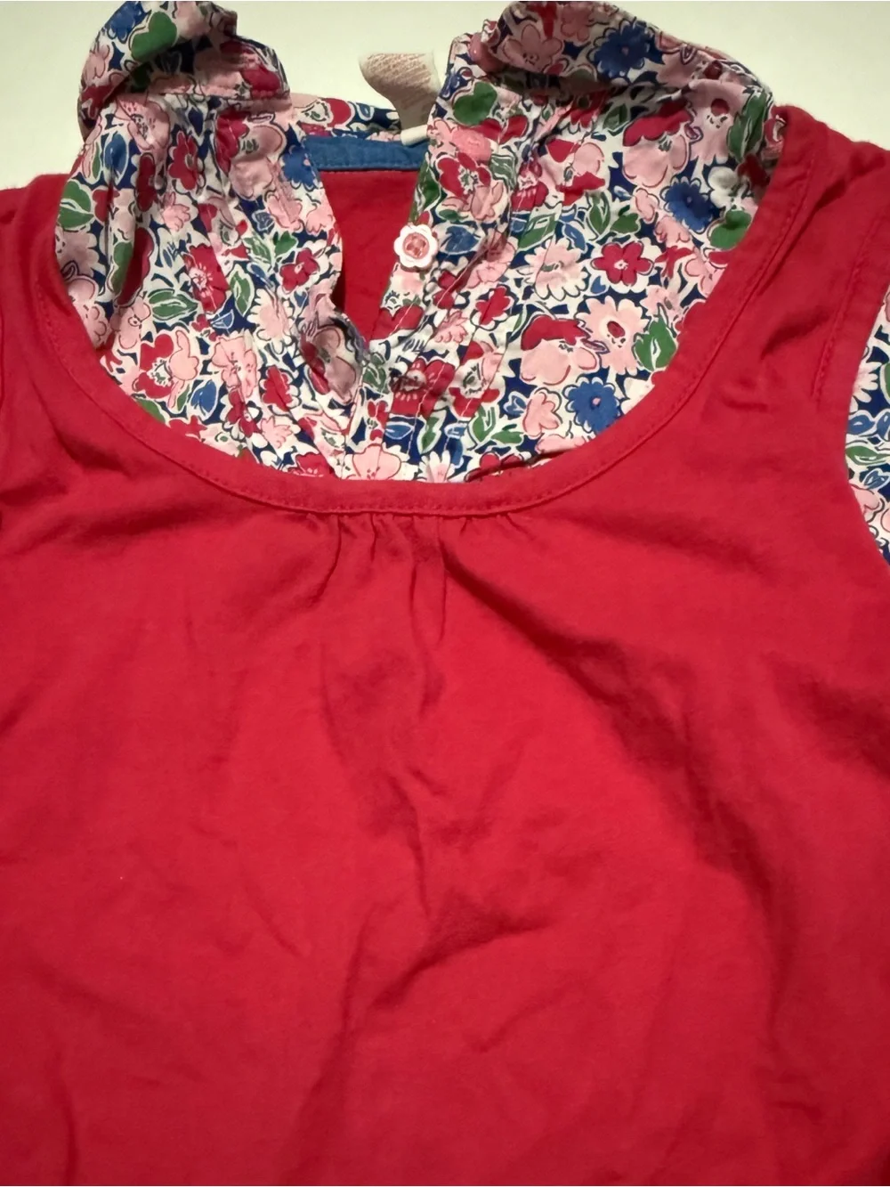 Vintage OshKosh B'gosh Pink Layered Floral Sleeve dress